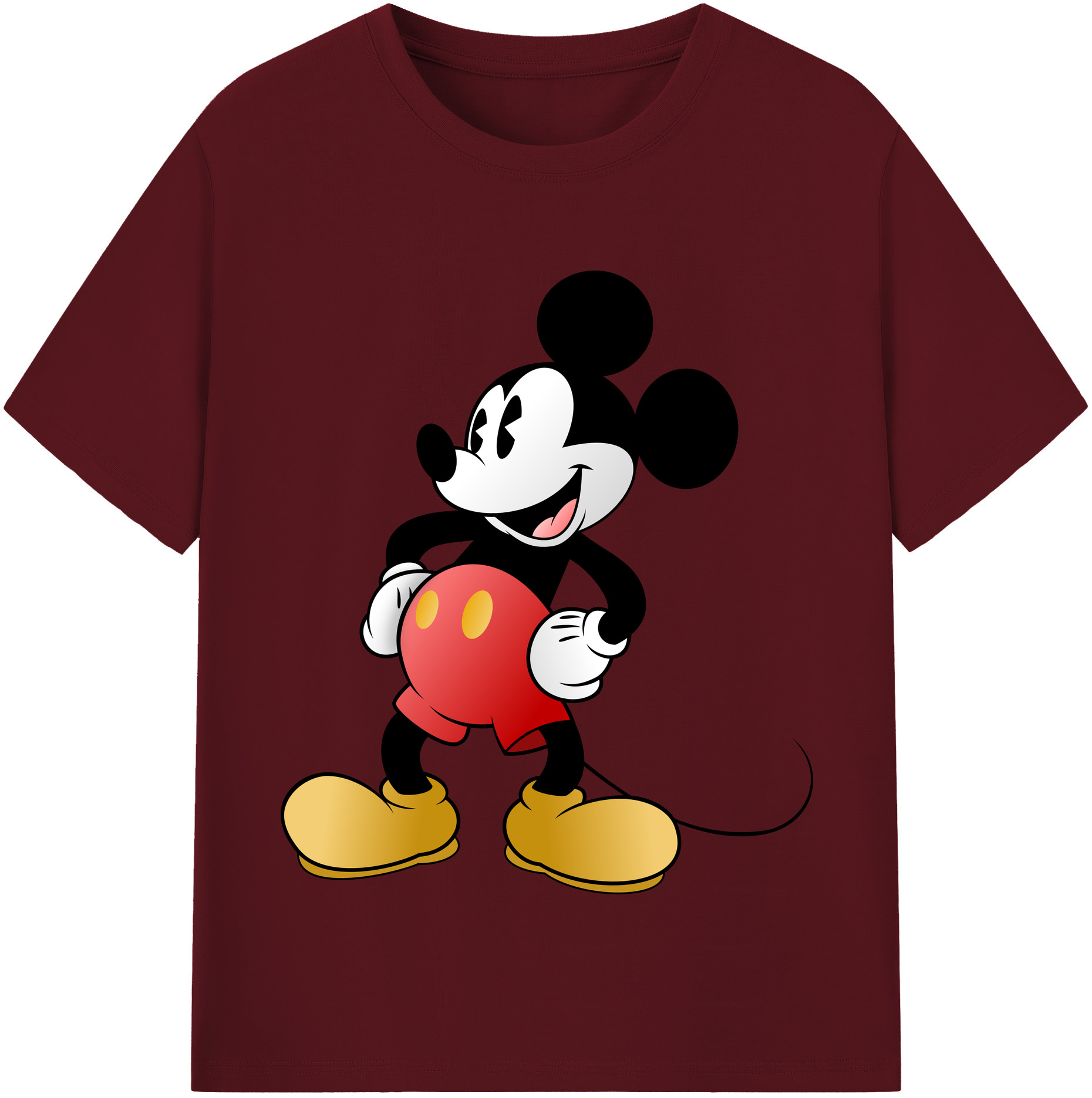 （画像用） ミッキーマウス Mickey Mouse 綿100％半袖Tシャツ（フロントプリント）